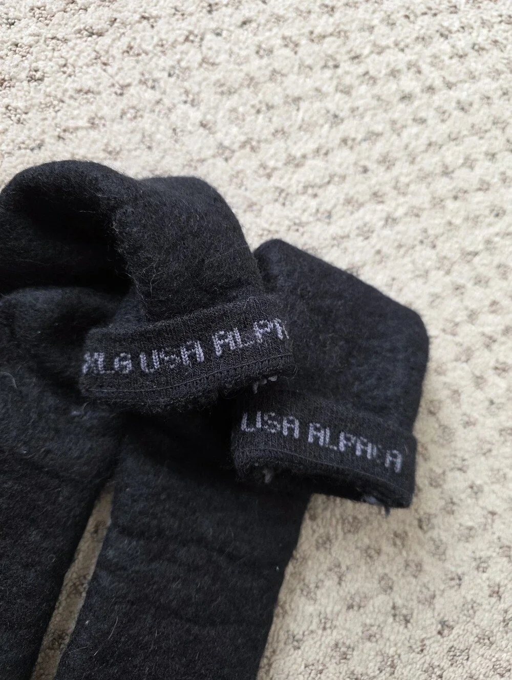 Hollow Alpaca Boot Washed Socks